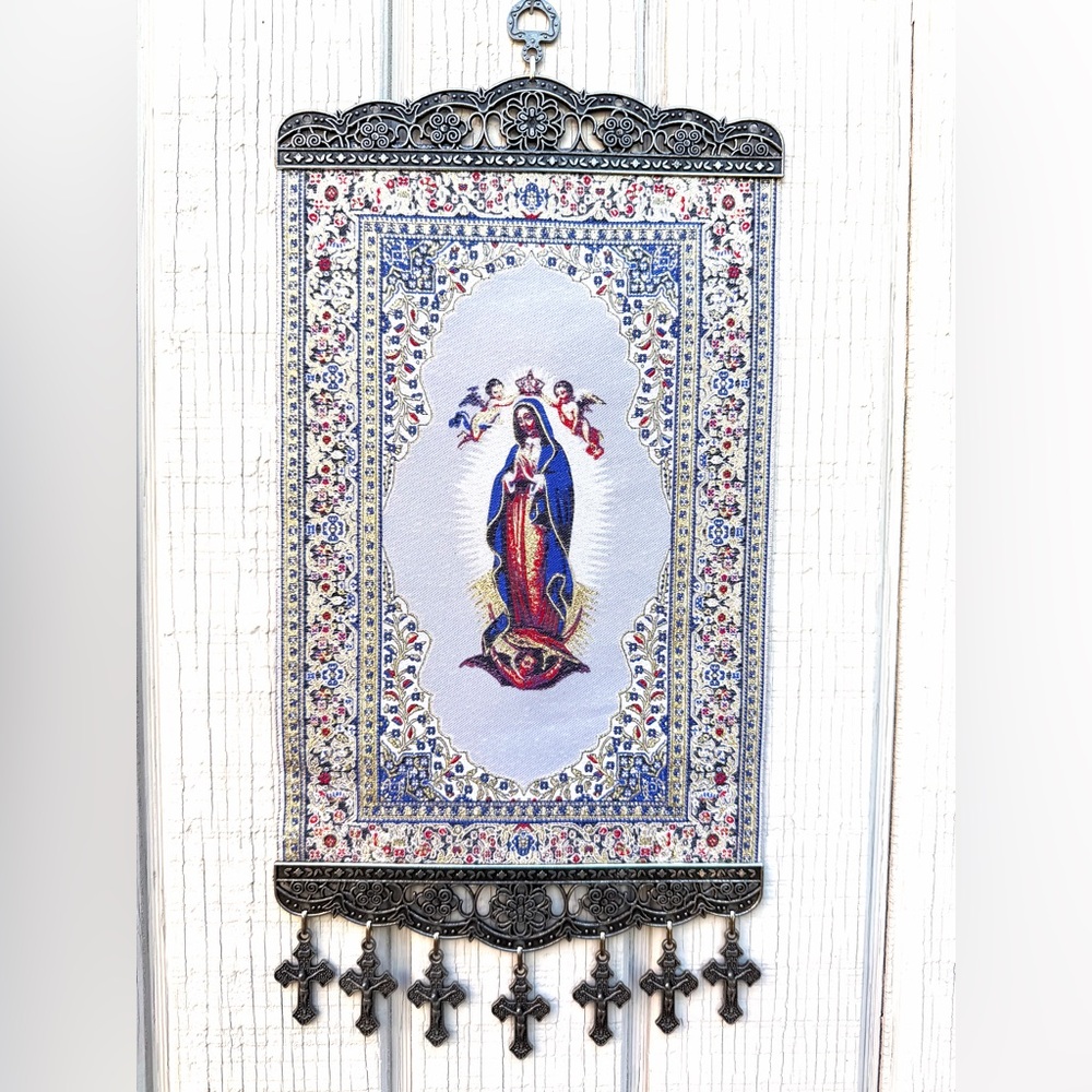 Our Lady of Guadalupe, Christian Icon Tapestry Wall Decor, New